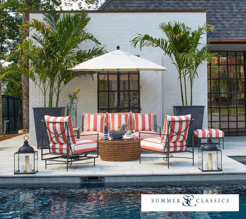 Summer Classics Romadeep Flamingo Fabric at Studio J Furniture Store in Central Ohio